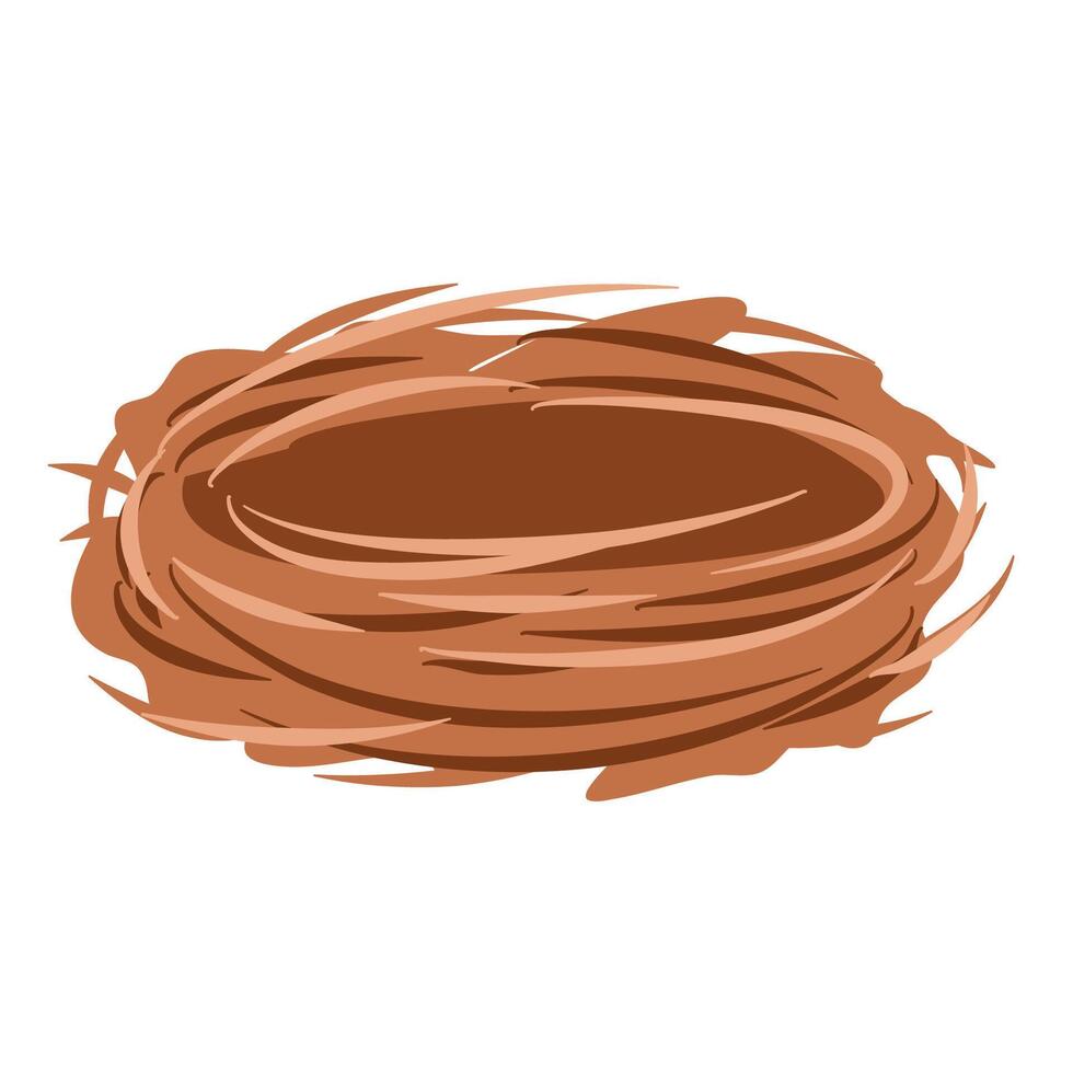 Empty Bird nest illustration vector