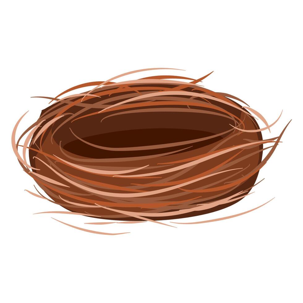 Empty Bird nest vector