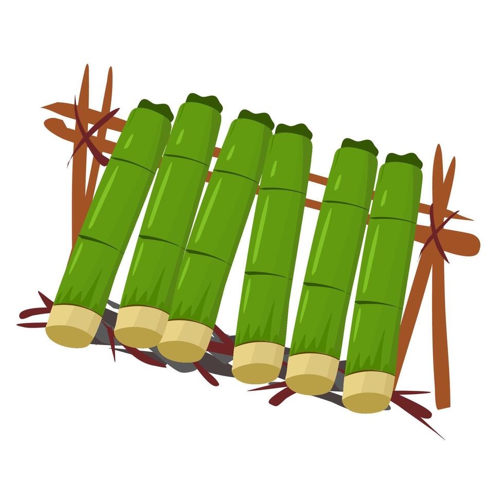 Lemang Malaysian Eid celebration vector