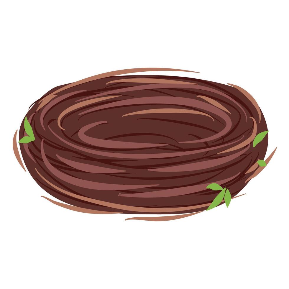 Bird nest isolated vector
