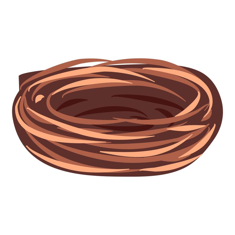 Empty Bird nest clipart vector