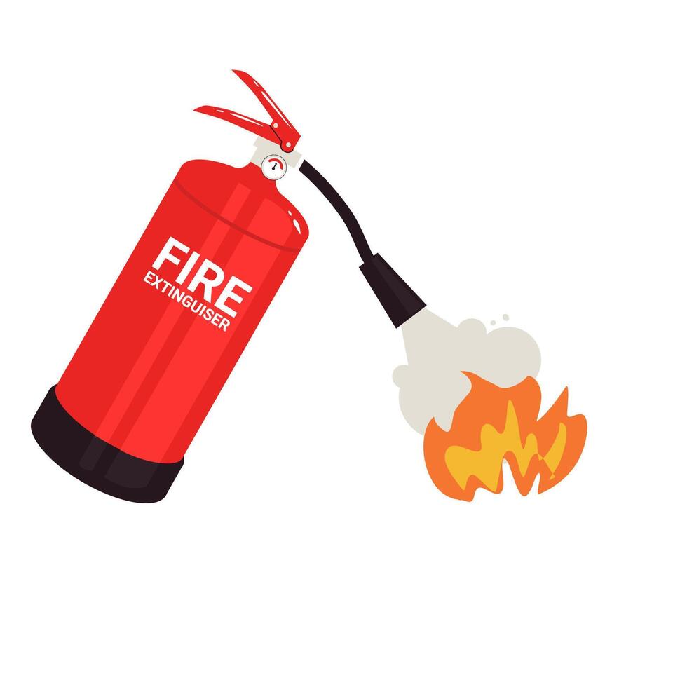 Fire extinguisher illustration vector