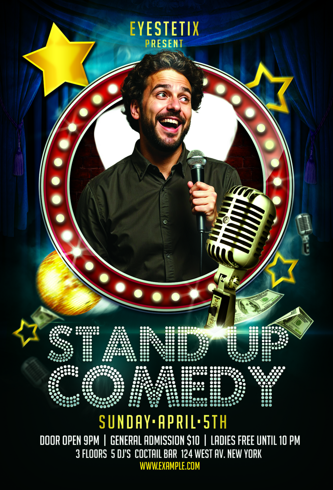Stand Up Comedy Night Flyer psd