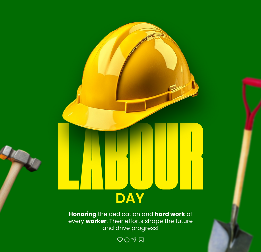 Labour Day Celebration Poster With LABOUR Day Greeting Text Design For Labour Day psd