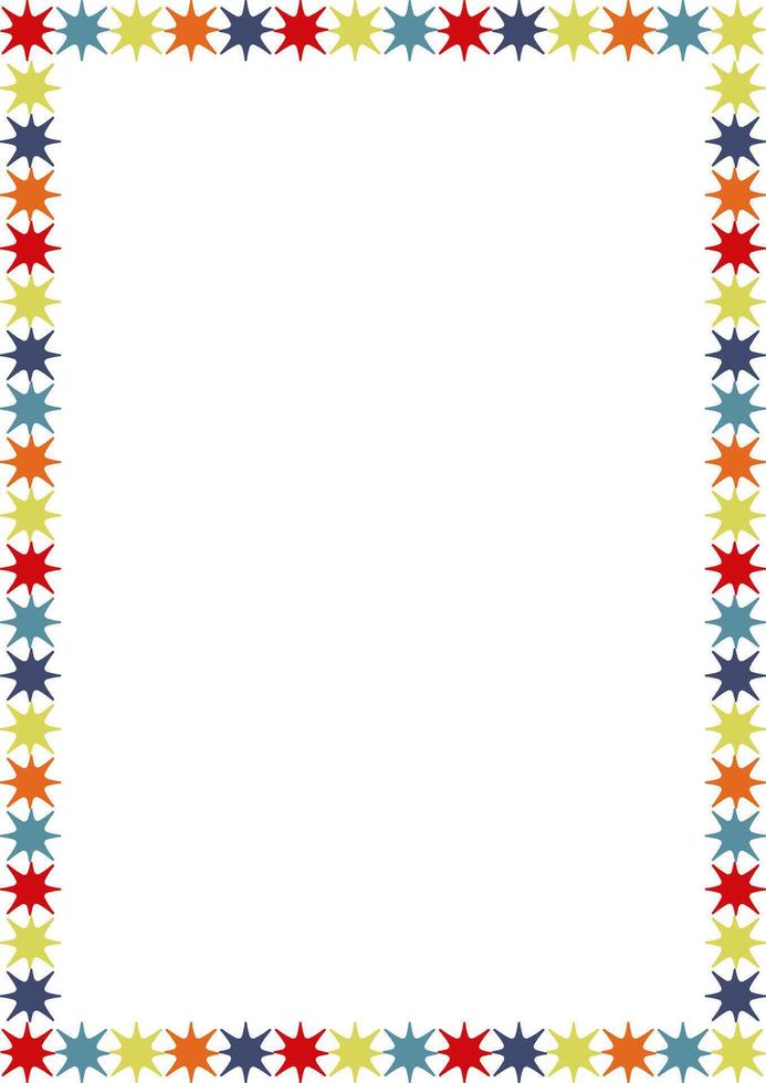 Shining star frame. Bright star template. Frame with empty space for your text vector