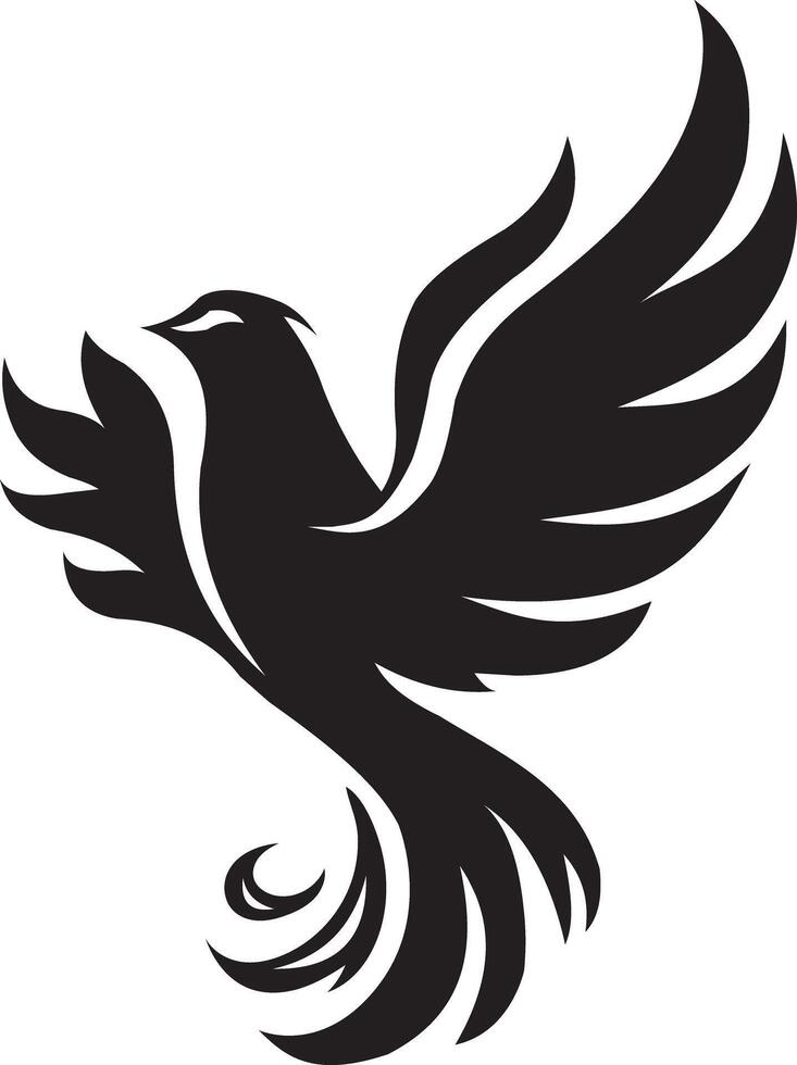 a simple black and white Pentecost silhouette vector