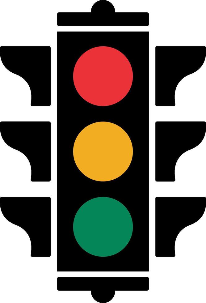 simple traffic signal icon vector