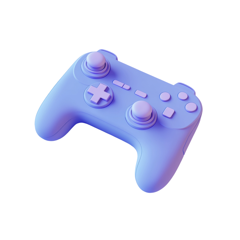 Modern gaming controller design with dual joysticks and buttons png