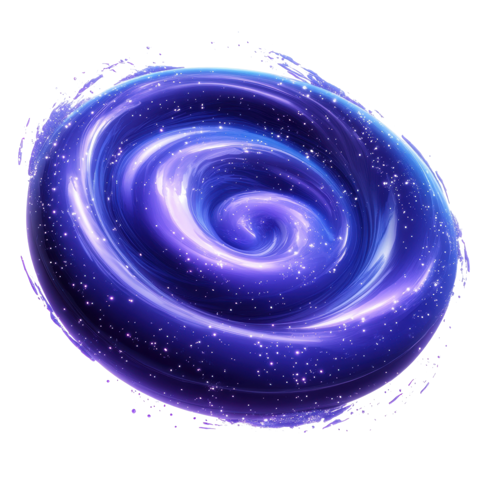 Swirling cosmic vortex with glowing stars in a nebula png