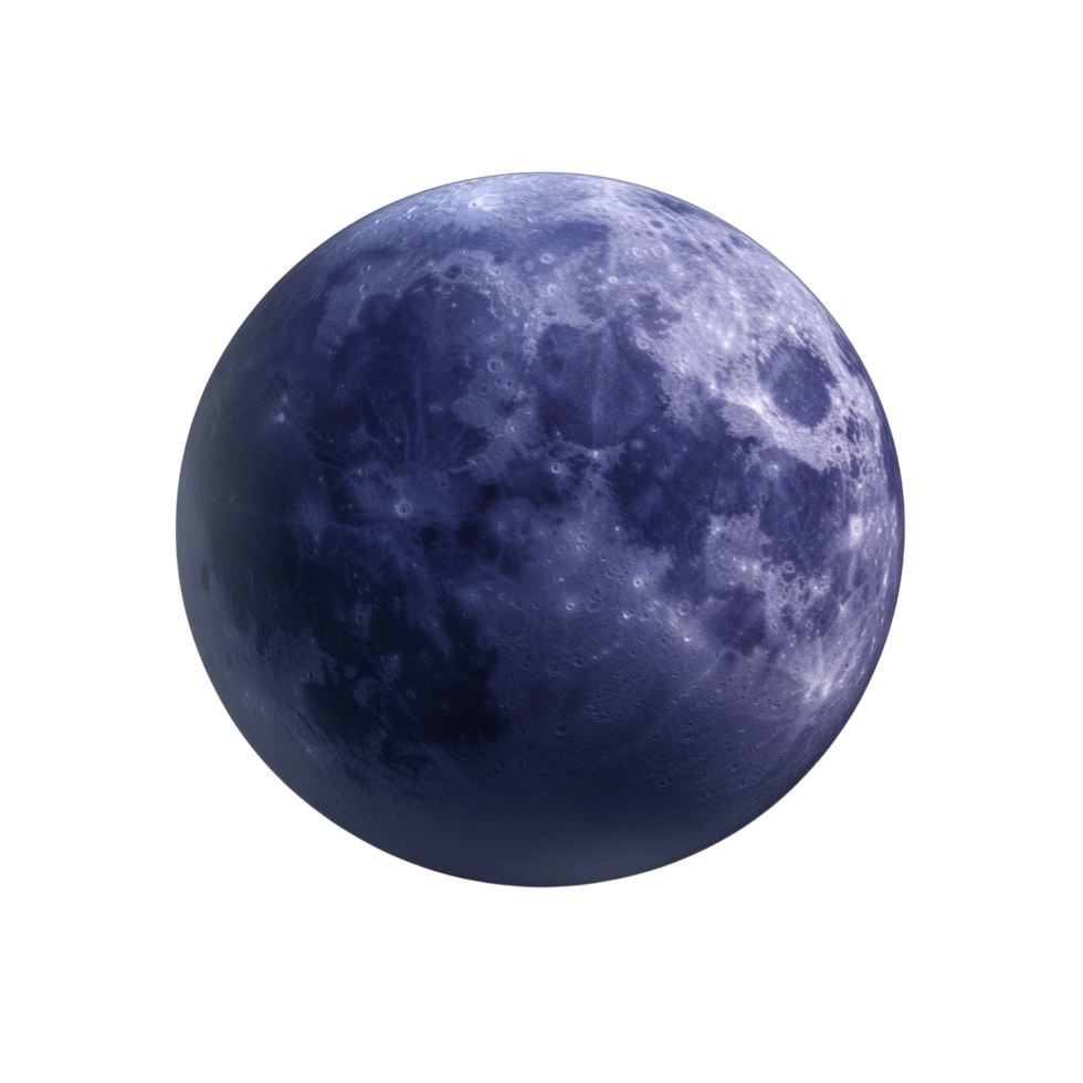 Detailed view of the moon's craters and surface textures png