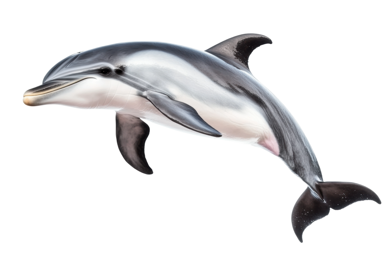 Graceful dolphin swimming in ocean png