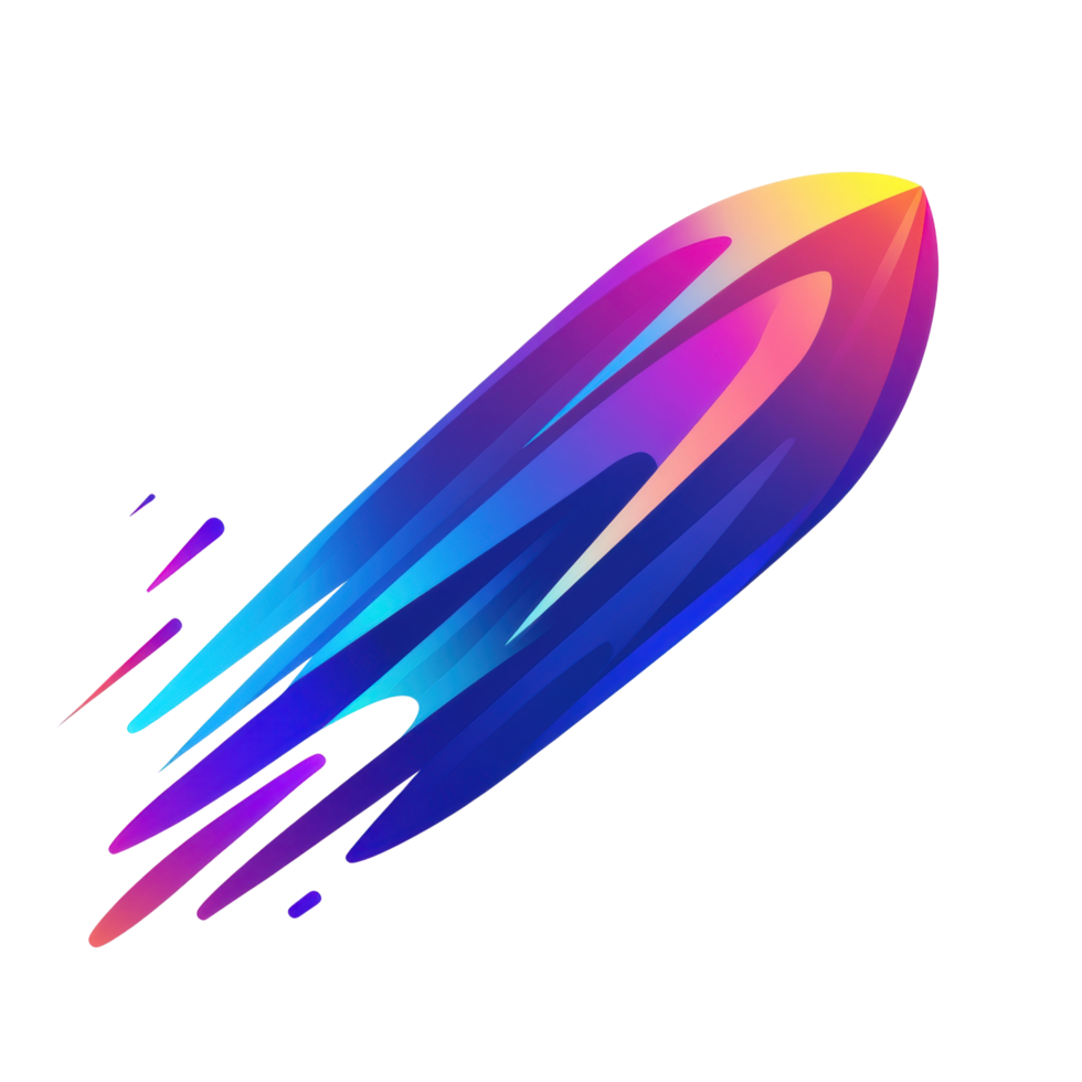Vibrant colorful abstract design with dynamic gradient shapes png