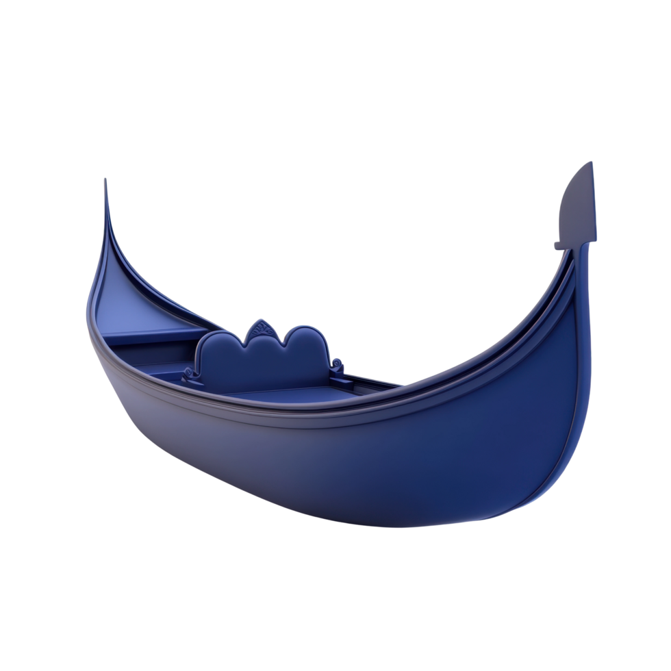 Elegant traditional gondola with curved design png