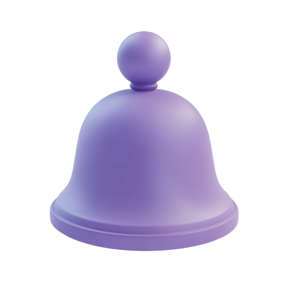 Purple desk bell with round top design png