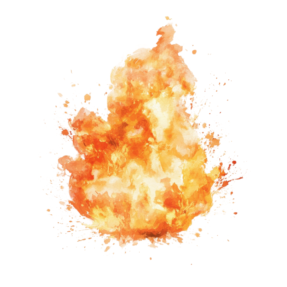 Vibrant artistic watercolor explosion in adobe color palette with dynamic texture and splash effect png