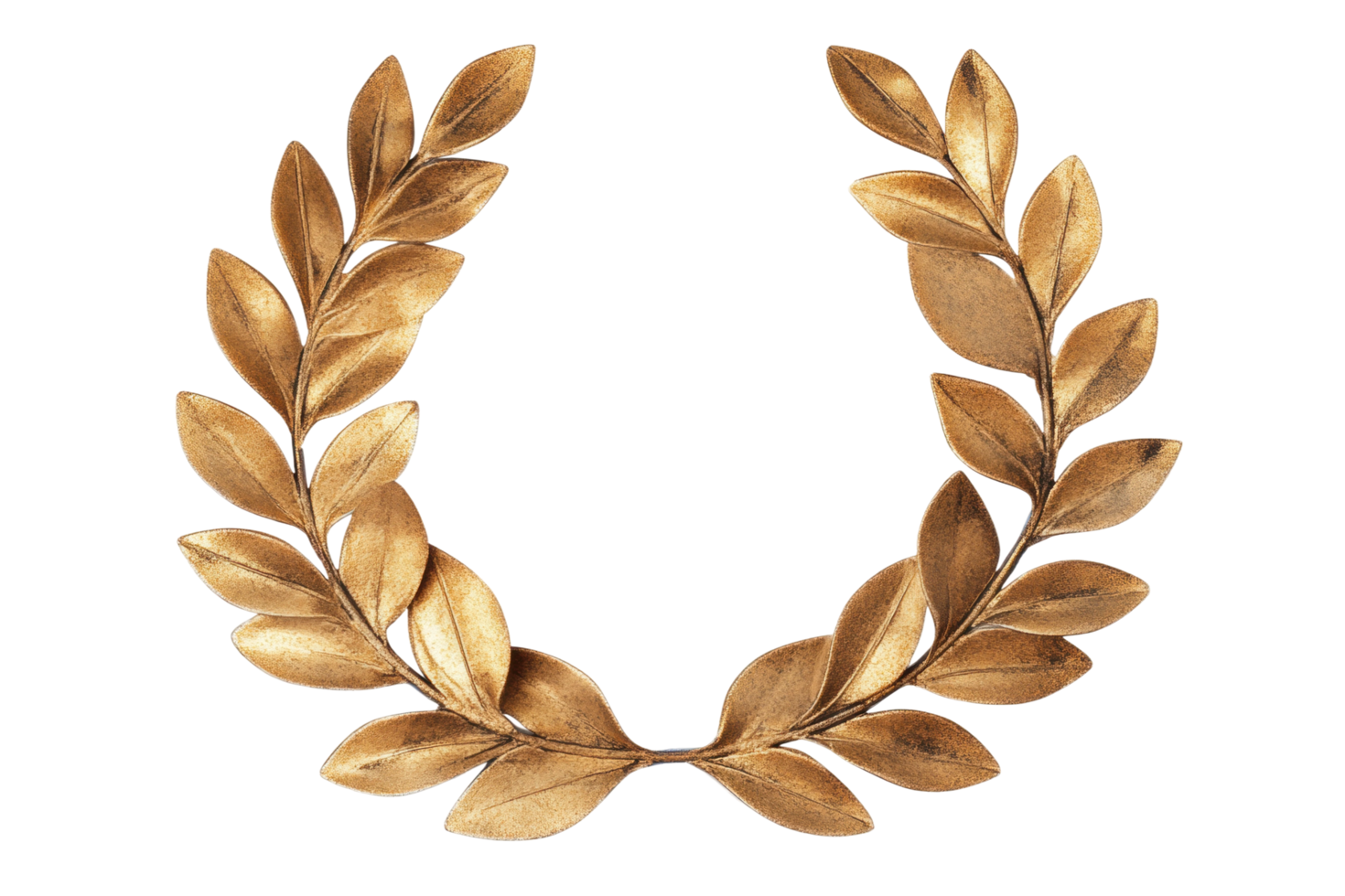 Golden laurel wreath symbol of victory and achievement png