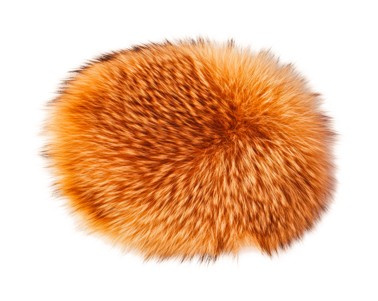 Fluffy round fur texture with soft orange and brown pattern png