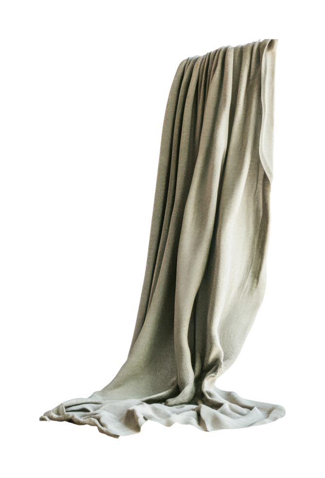 Flowing fabric drape capturing elegant movement and texture png