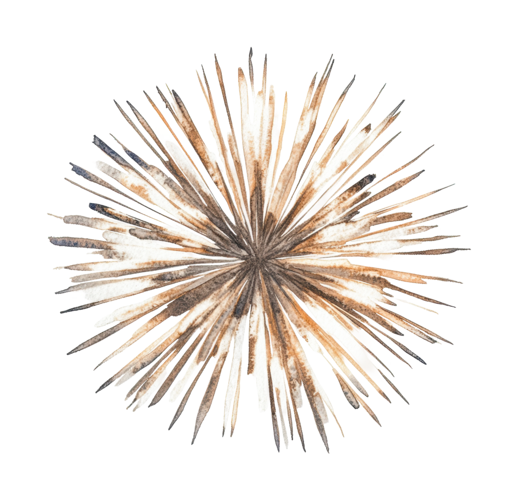 Explosive starburst pattern with radiating spikes in burst formation png