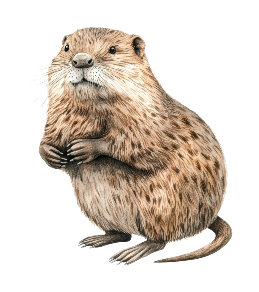 Cute groundhog standing on hind legs with paws together png