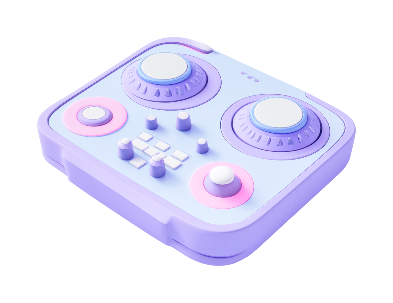 Modern dj controller with knobs and buttons for music mixing and entertainment png