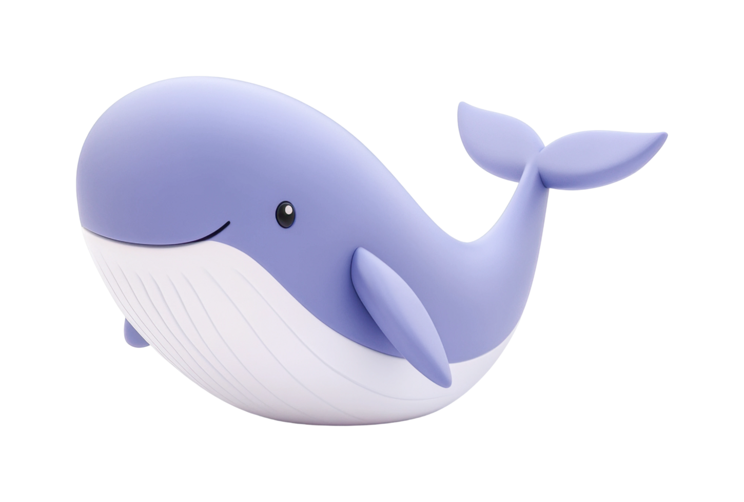 Cute cartoon blue whale with a happy expression png