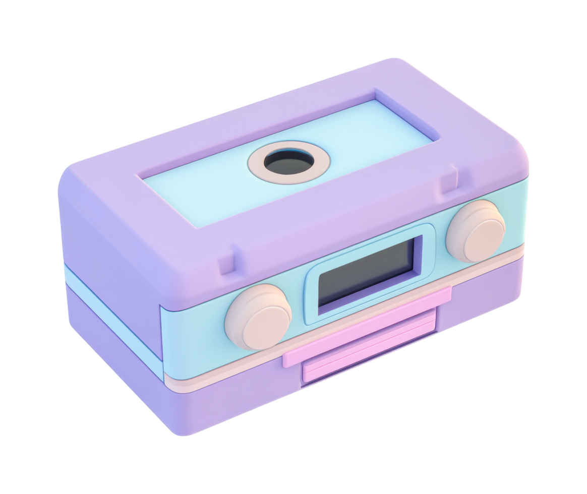 Retro style toy camera with simple buttons and viewing lens png