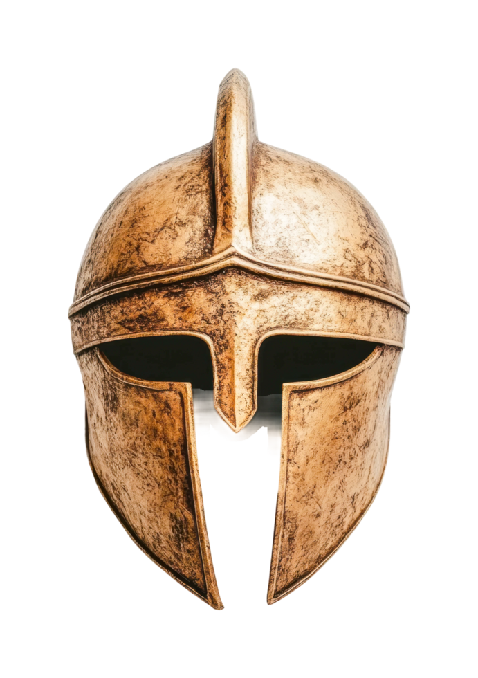 Ancient greek corinthian bronze helmet png