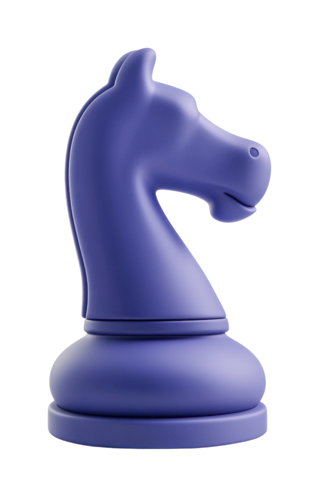 Purple knight chess piece isolated png