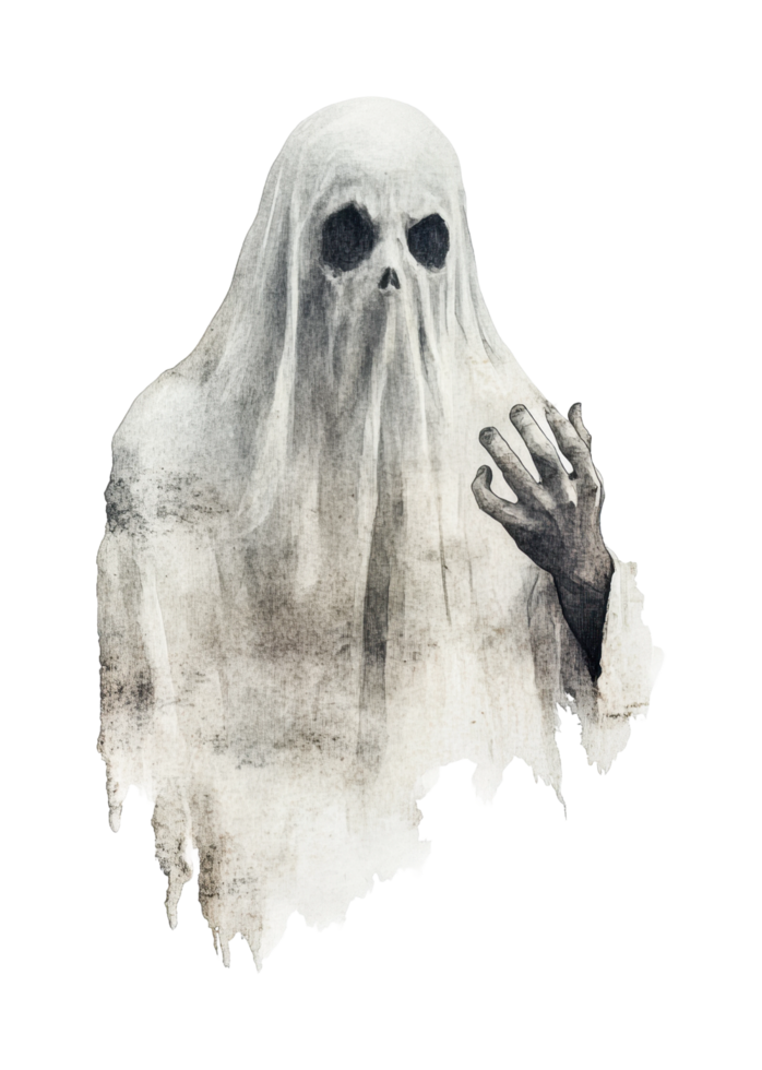 Eerie specter with outstretched hand png