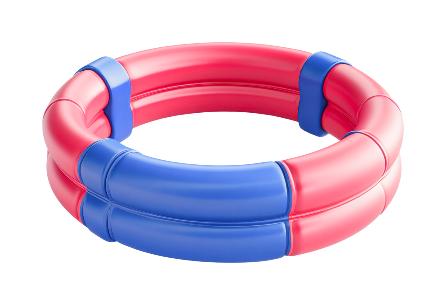 Inflatable red and blue pool ring toy for kids' water fun png