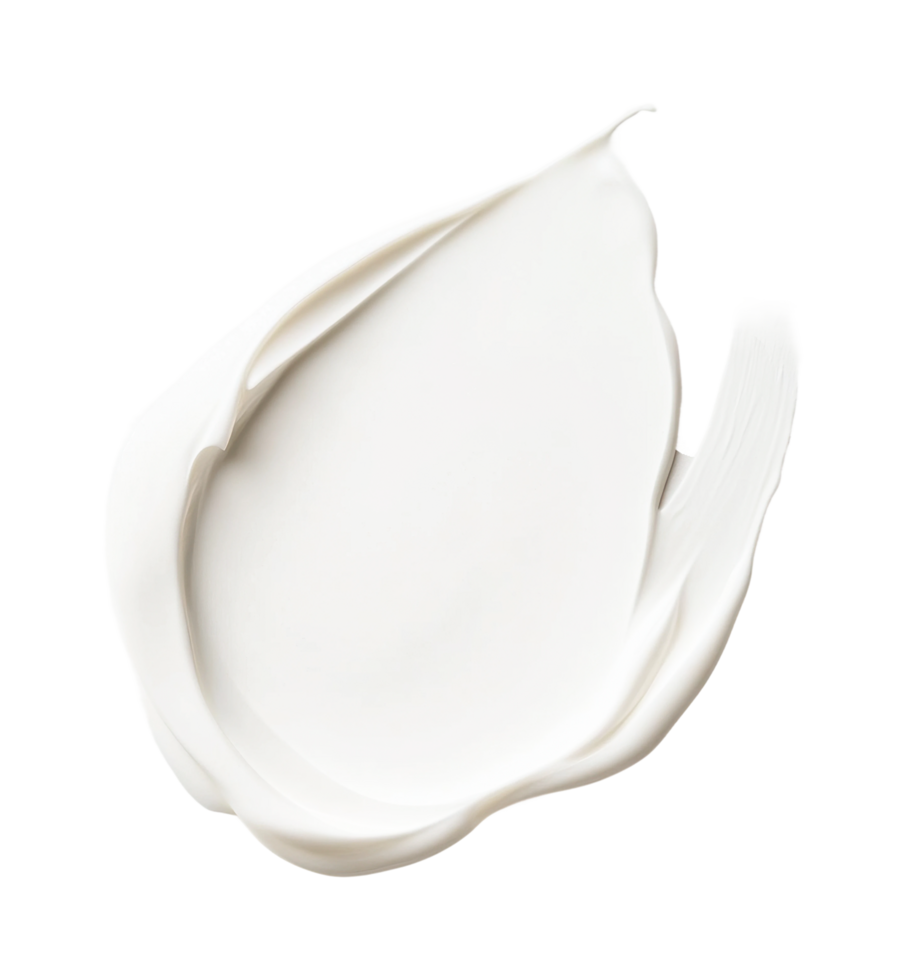 Smooth cream swirl on transparent background for skincare or makeup product design png