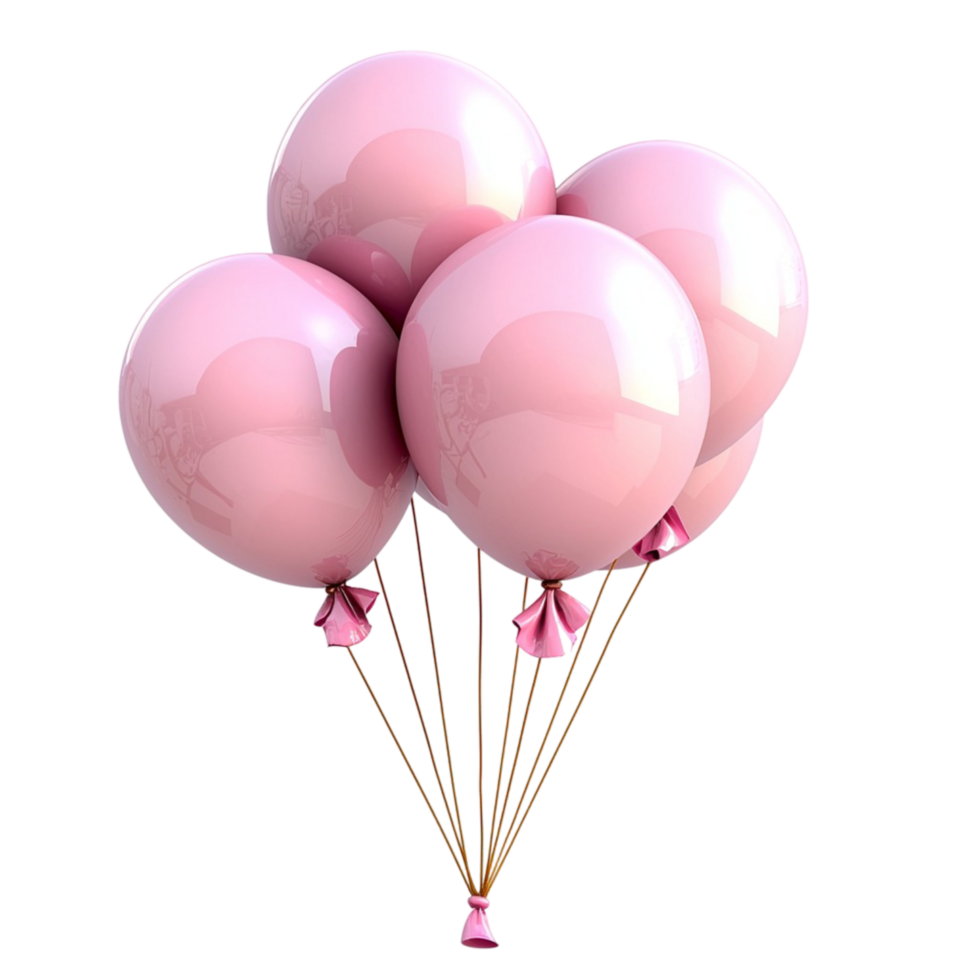 Balloons pink festive items adding fun and vibrancy to any party, celebration, or special occasion, perfect for decorations png