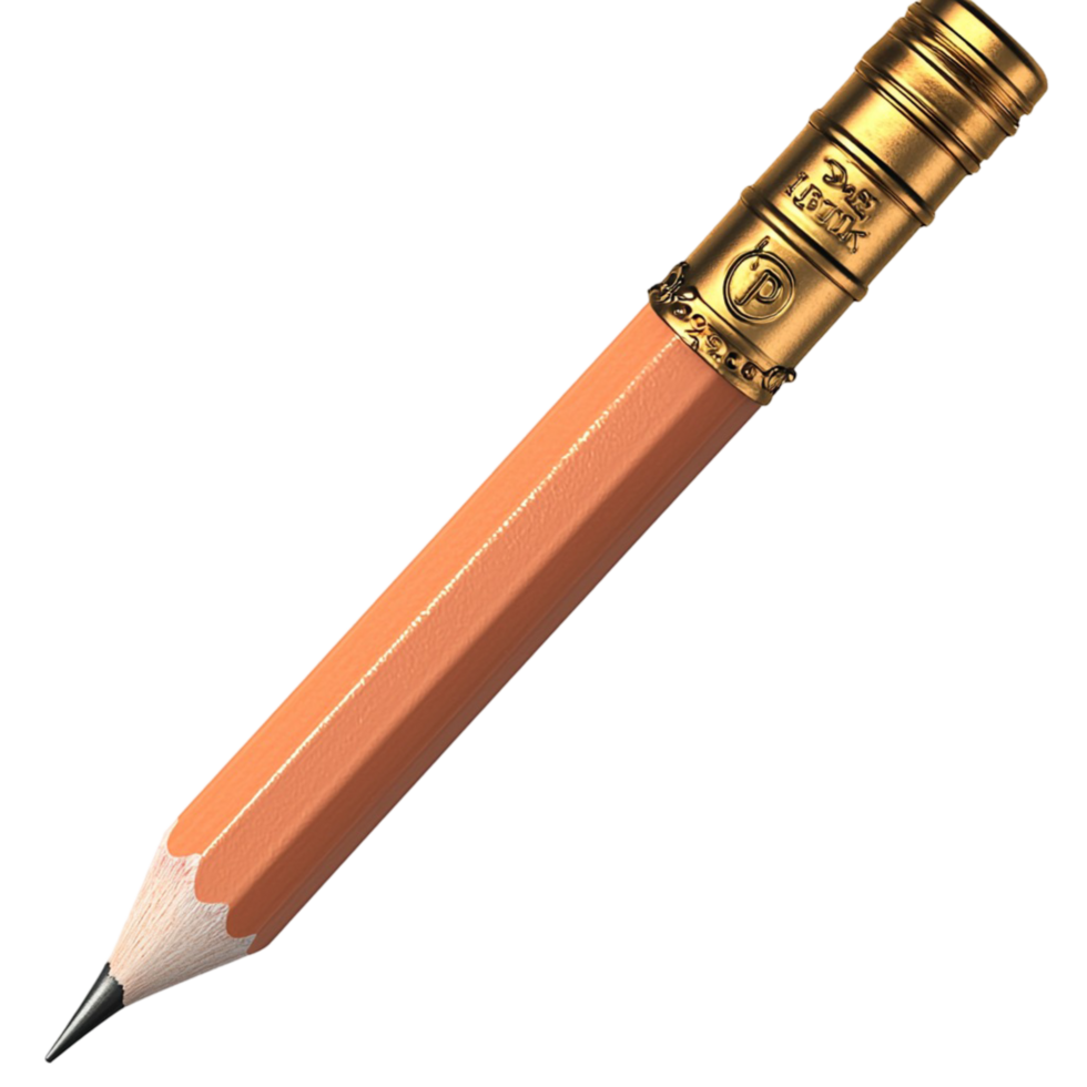Pencil pink graphite tool for writing and drawing school projects, providing precision for detailedwork and notetaking png