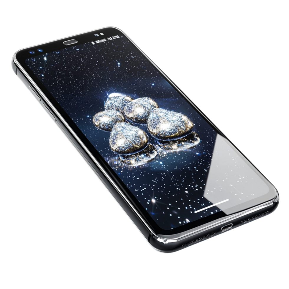 Smartphone Black Modern Technology Communication Device, Sleek Black Smartphone for Modern Communication, Stylish Functionality, and Seamless Access to Technology Anytime and Anywhere png