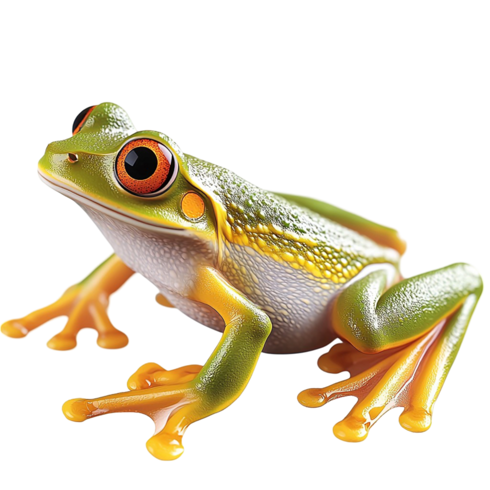 Frog Green Cute Amphibian Nature Pet Collectible Item, Bringing Joy Its Playful and Whimsical Design for Nature Lovers or Collectors png