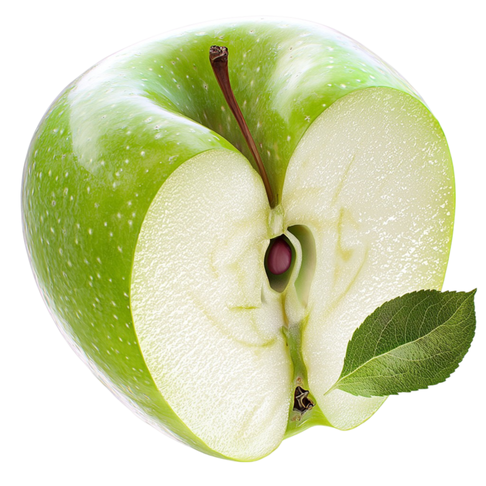 Apple Green Sliced Fresh Fruit Healthy Snack Option, Rich in Nutrients and Full of Freshness, Ideal for a Quick and Energizing Bite png