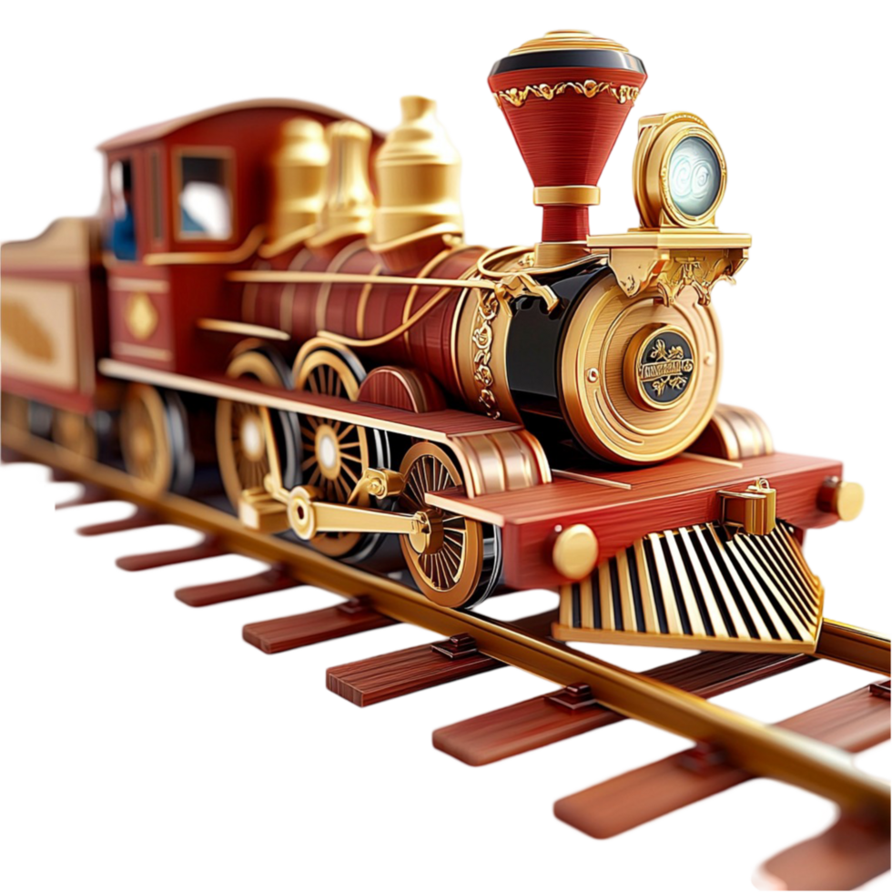 Toy Train Red Vintage Plaything Child Gift png