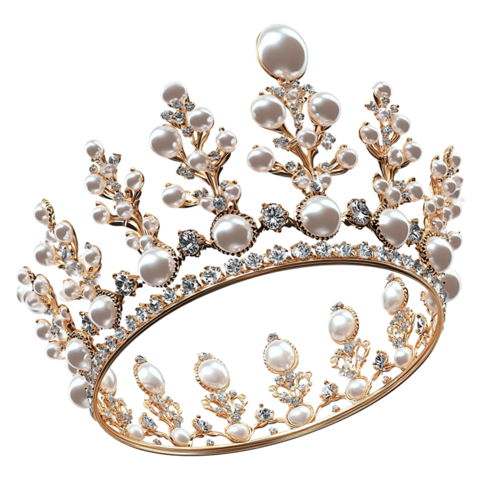 Golden Crown Sparkling Gems Regal Accessory Royalty Luxury Elegance png