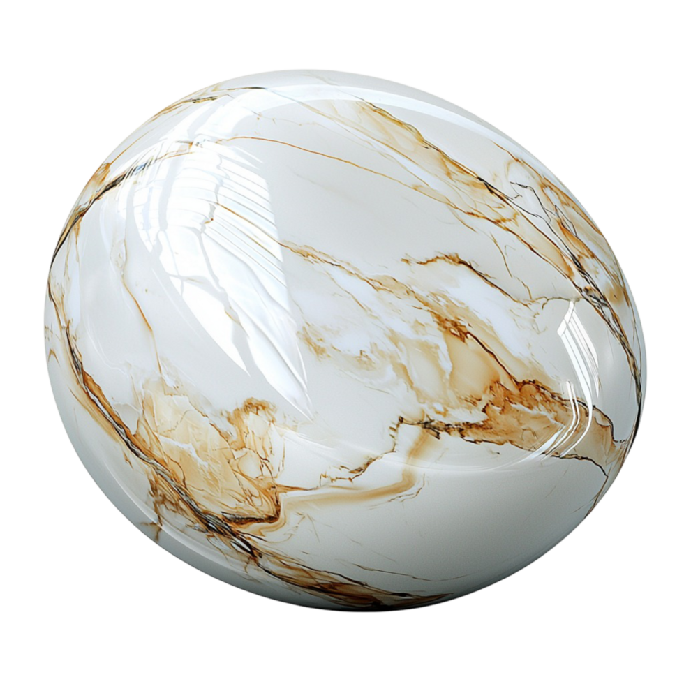 White Marble Egg Sculpture Smooth Texture Minimalist Elegance Charm png