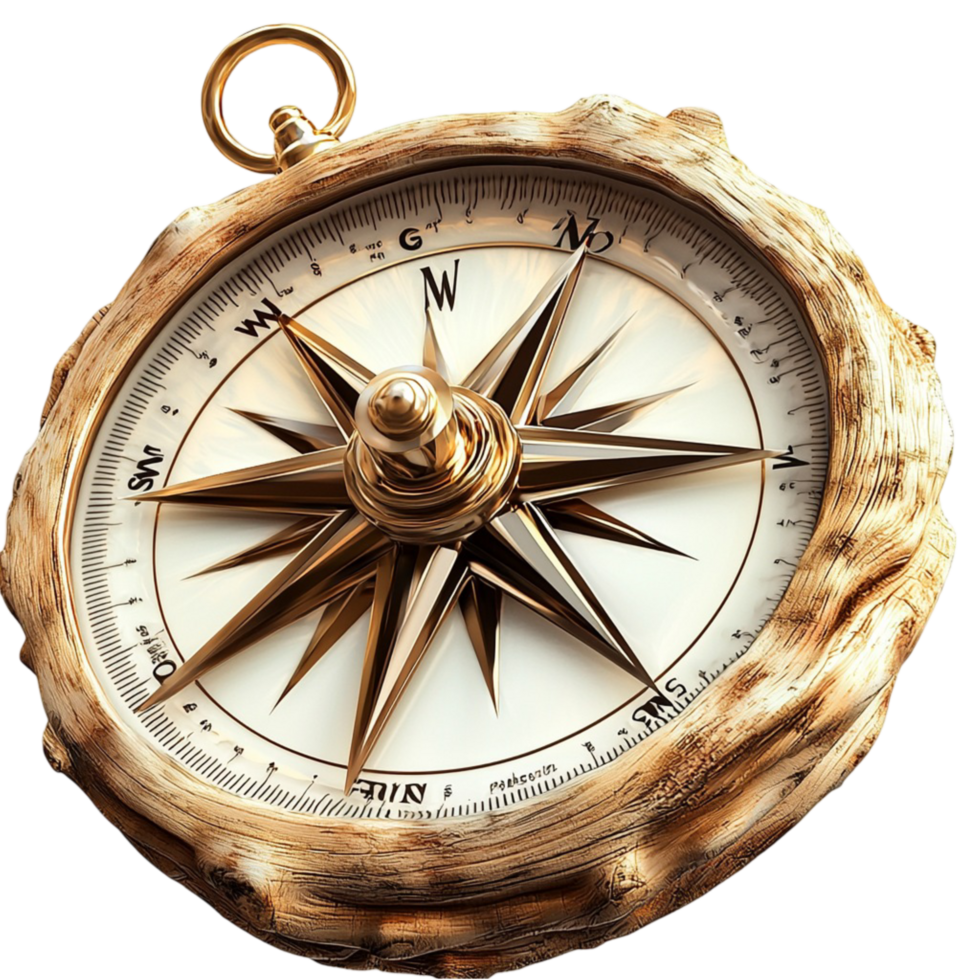 Golden Compass Ornate Design Antique Navigation Tool Elega nt Decorative Charm png
