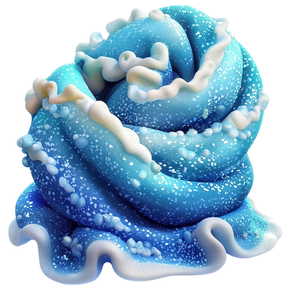 Blue Swirled Glass Sculpture Abstract Elegance Decorative Beauty Charm png