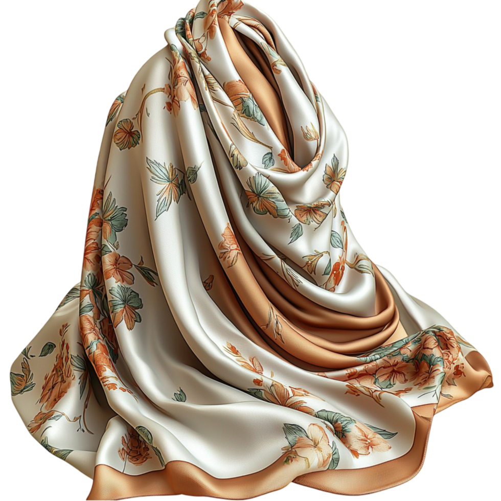 Cream Satin Fabric Swirled Smooth Texture, An Elegant and Decorative Material Offering Luxurious Charm, Ideal for Fashion, Interior Accents, or Sophisticated Event Draping Soft Silken Appeal, png