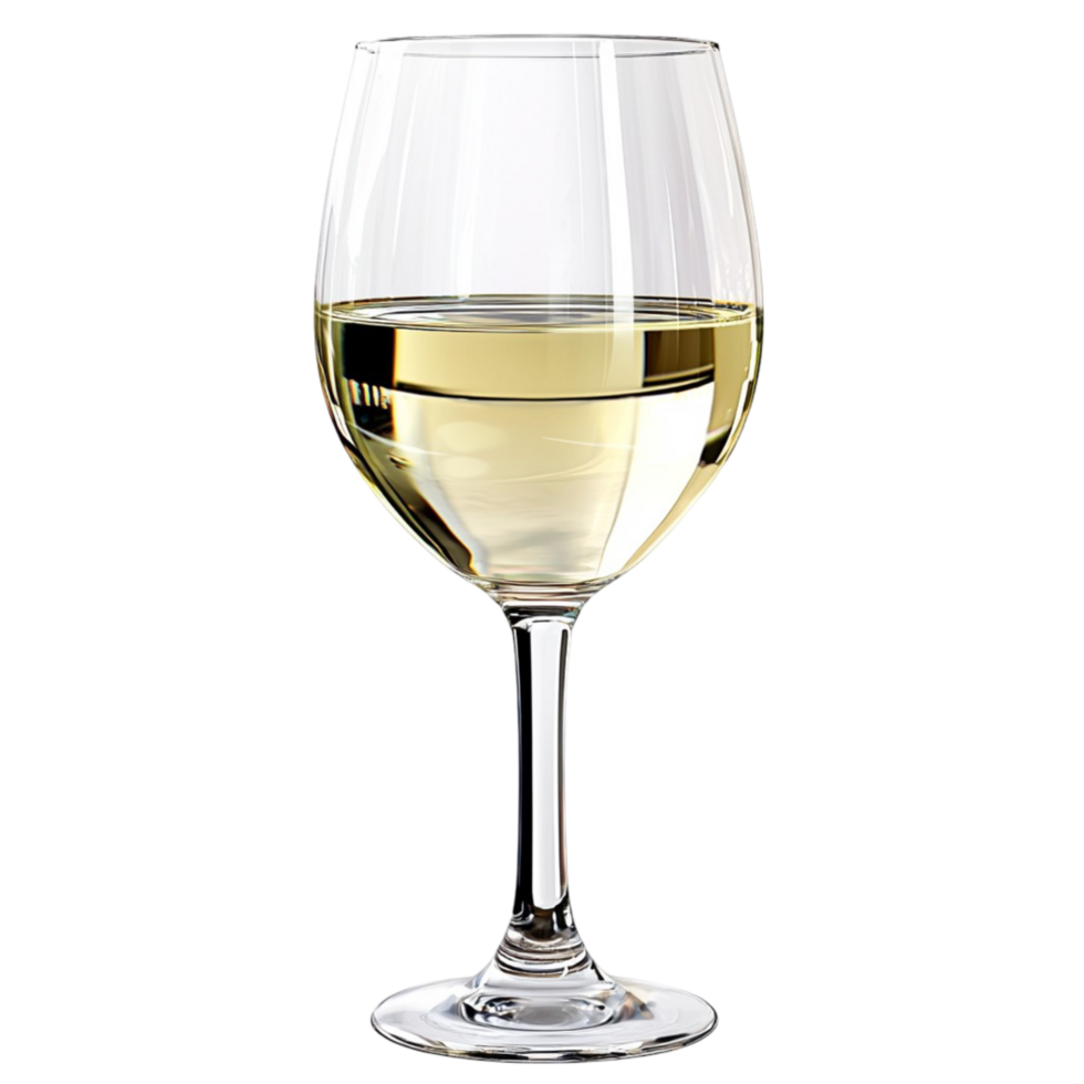 Crystal Wine Glass White Wine Elegant Drinkware Sophisticated Table Setting Delicate Design Timeless Beauty Functional Beverage Container Essential Piece png