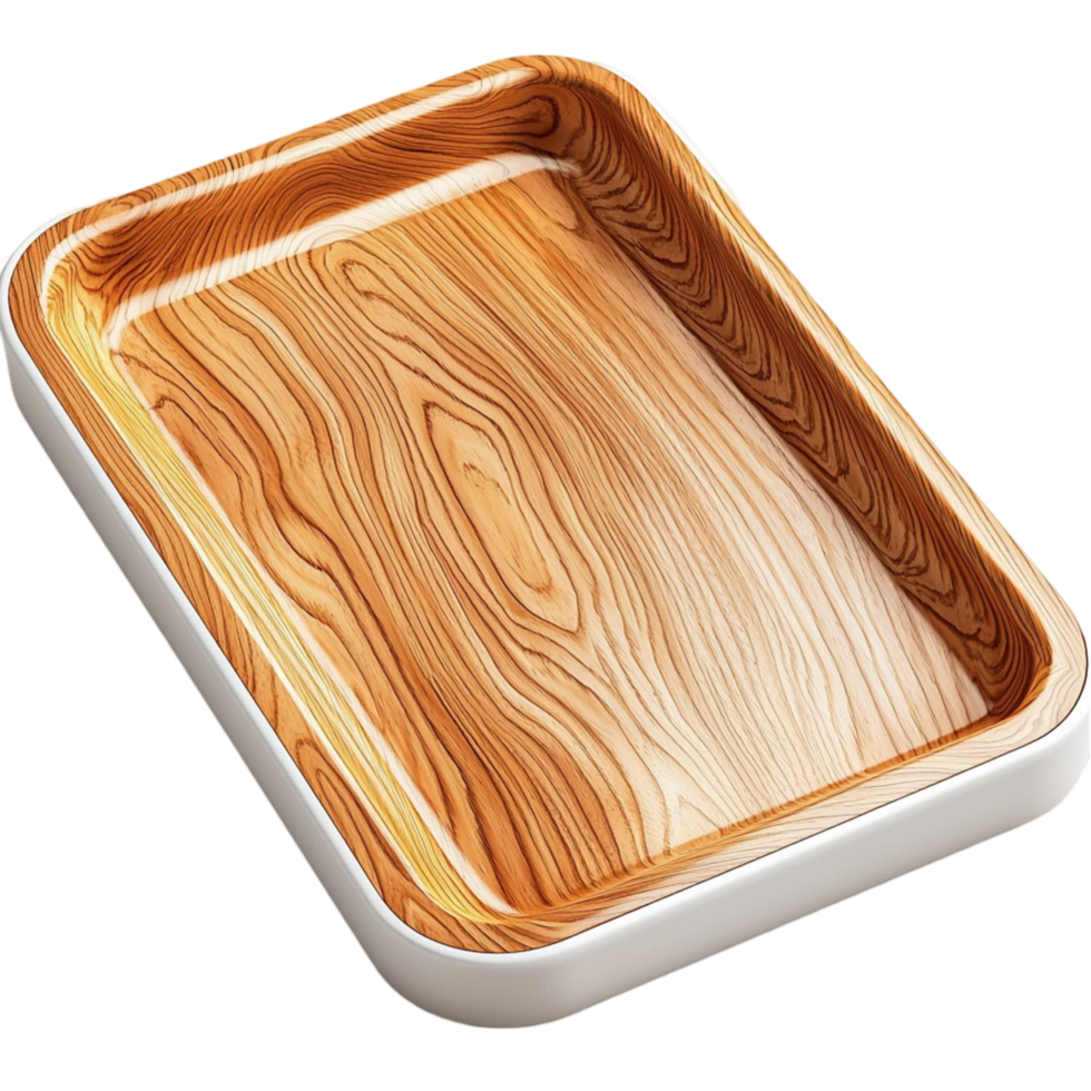 Wooden Tray in Rustic Design Offers Functional Decorative Accessory Vintage Elegance, Blending Charm, Utility, and the Warmth of Natural, Handcrafted Aesthetic png