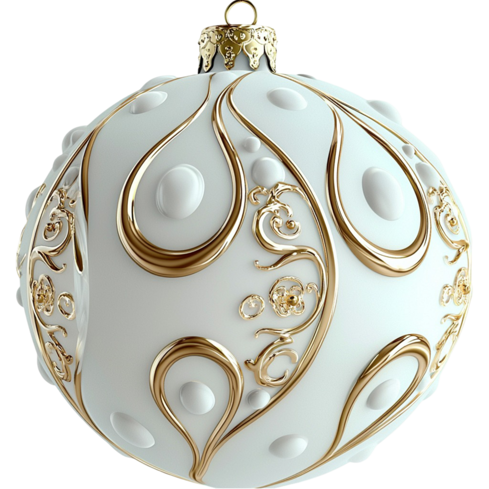 White Orb,A luminous white orb featuring ornate design, radiating decorative charm, luxury appeal, and symbolic elegance, making it an ideal element in refined or festive interior themes. png