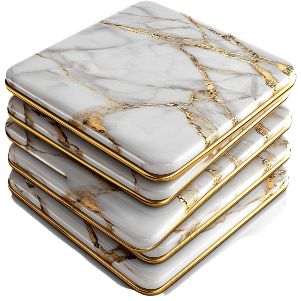 White Marble Stack Featuring Smooth Texture and Minimalist Elegance, Offering Decor Charm, Natural Beauty, and Timeless Simplicity in Home or Office Spaces png