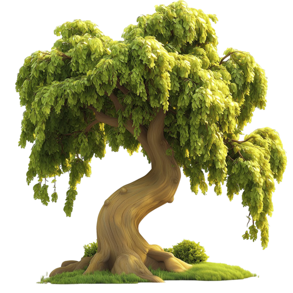 Large bonsaistyle tree dense green foliage and thick trunk representing natural beauty stability harmony often used in peaceful landscaping or zen settings png