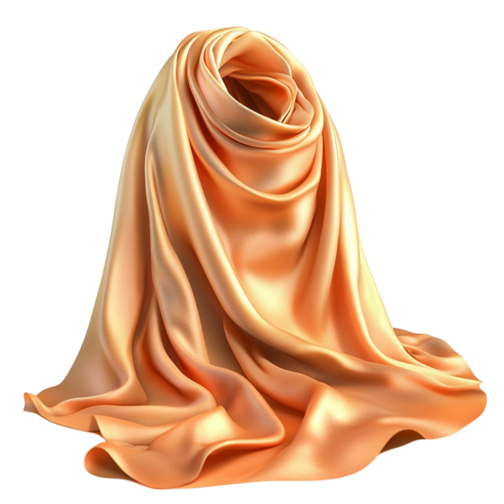 Orange Satin Cape, A Regal Attire That Evokes Royalty and Luxury, Adding Dramatic Elegance and Style to Any Look, Making It a Beautiful Statement Piece for Special Occasions and Celebrations, png