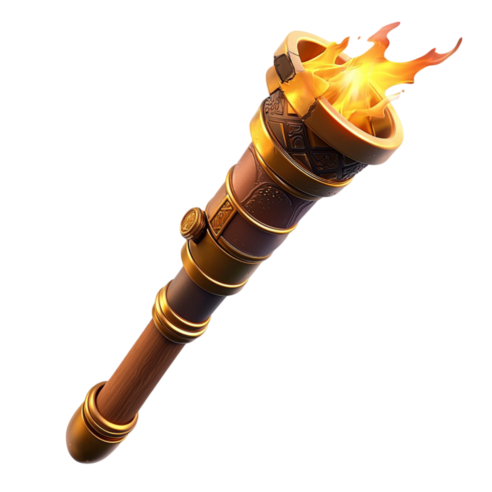 Wooden Torch Flaming Light Elegant Decorative Piece Vintage Style Statement Accent Timeless Charm Nostalgic Keepsake Essential Beauty Craftsmanship png